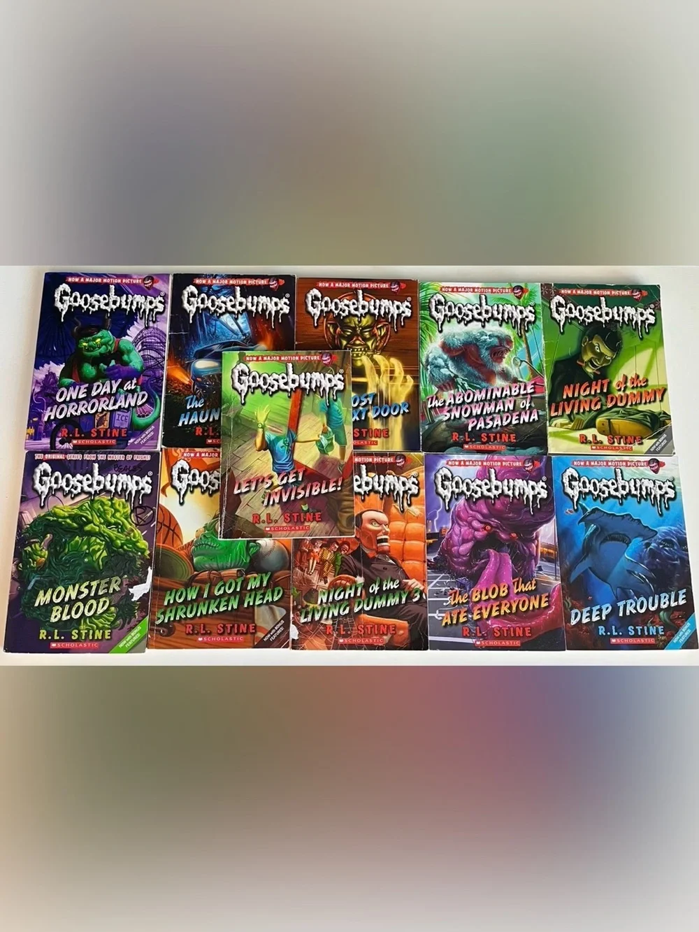 11x R.L.Stine Goosebumps Books Night of Living Dummy